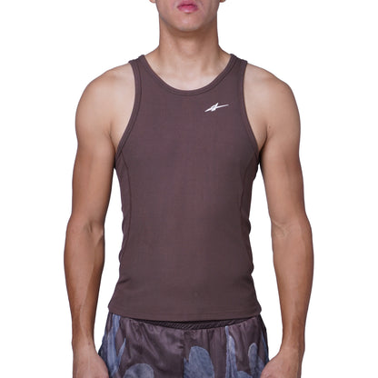SPO Ribbed Stretch Skinny Tank Top - Cactus Flower