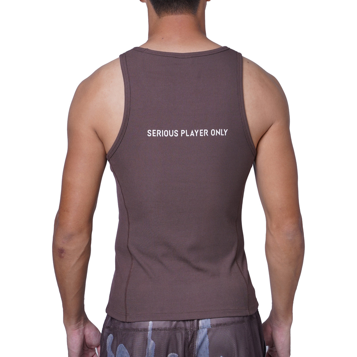 SPO Ribbed Stretch Skinny Tank Top - Cactus Flower