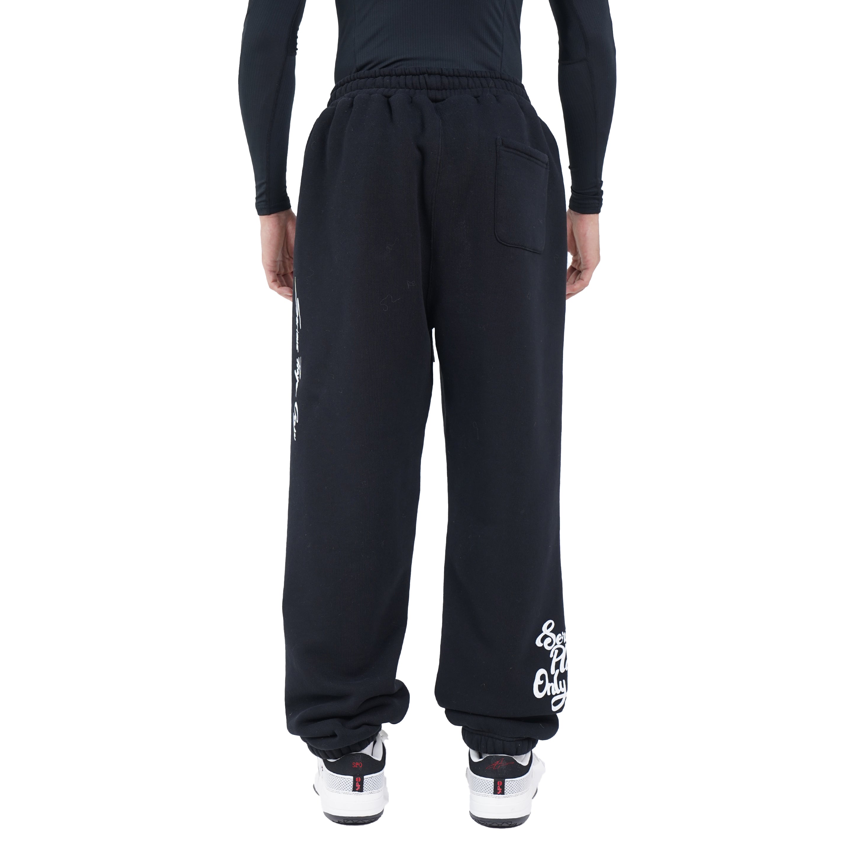 SPO XAIVIAN “X” PADDED SWEAT PANTS BLACK