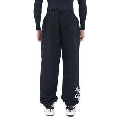 SPO XAIVIAN “X” PADDED SWEAT PANTS BLACK