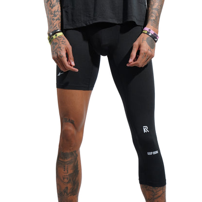 SPO PRO Single Leg Compression Black (Left)