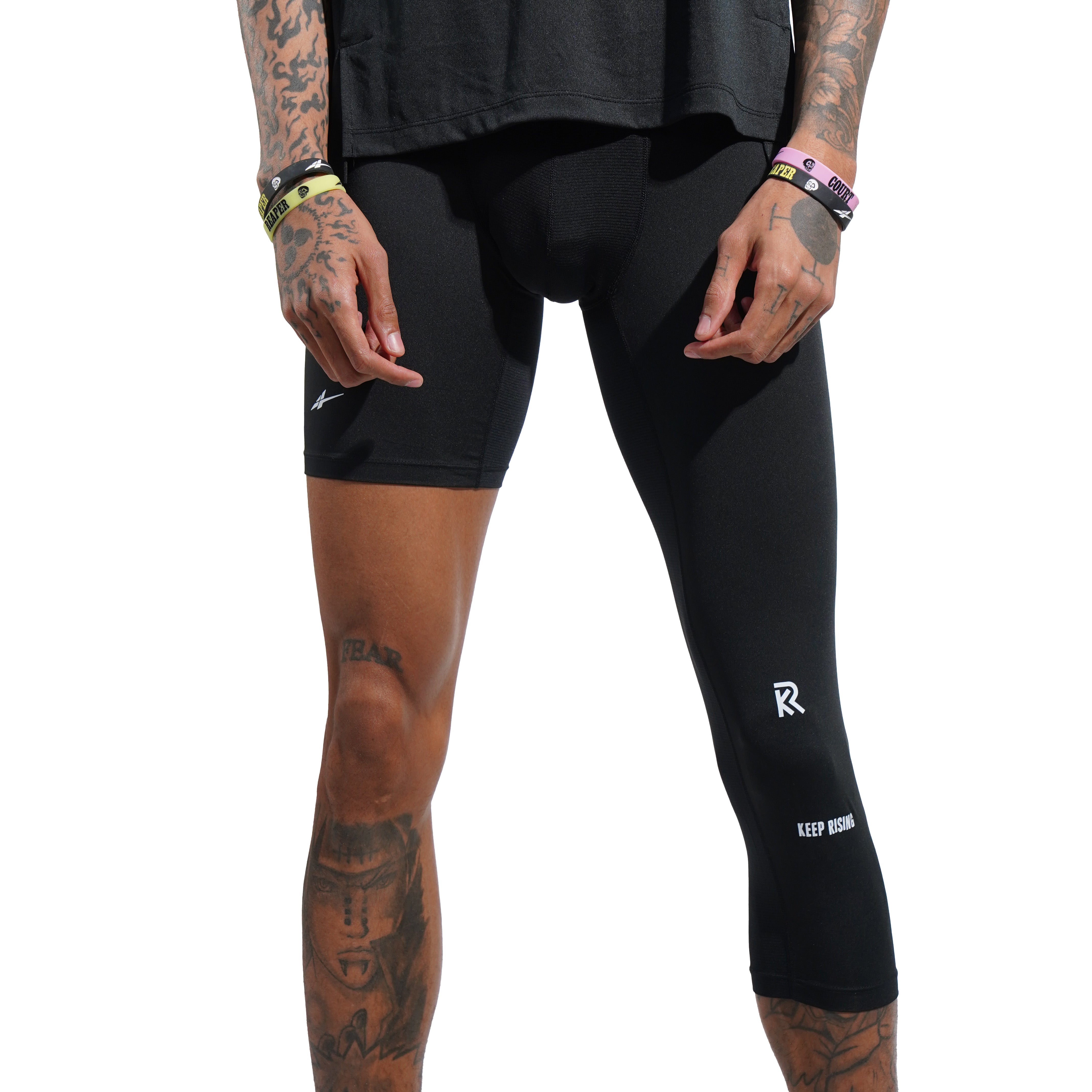 SPO PRO Single Leg Compression Black (Left)