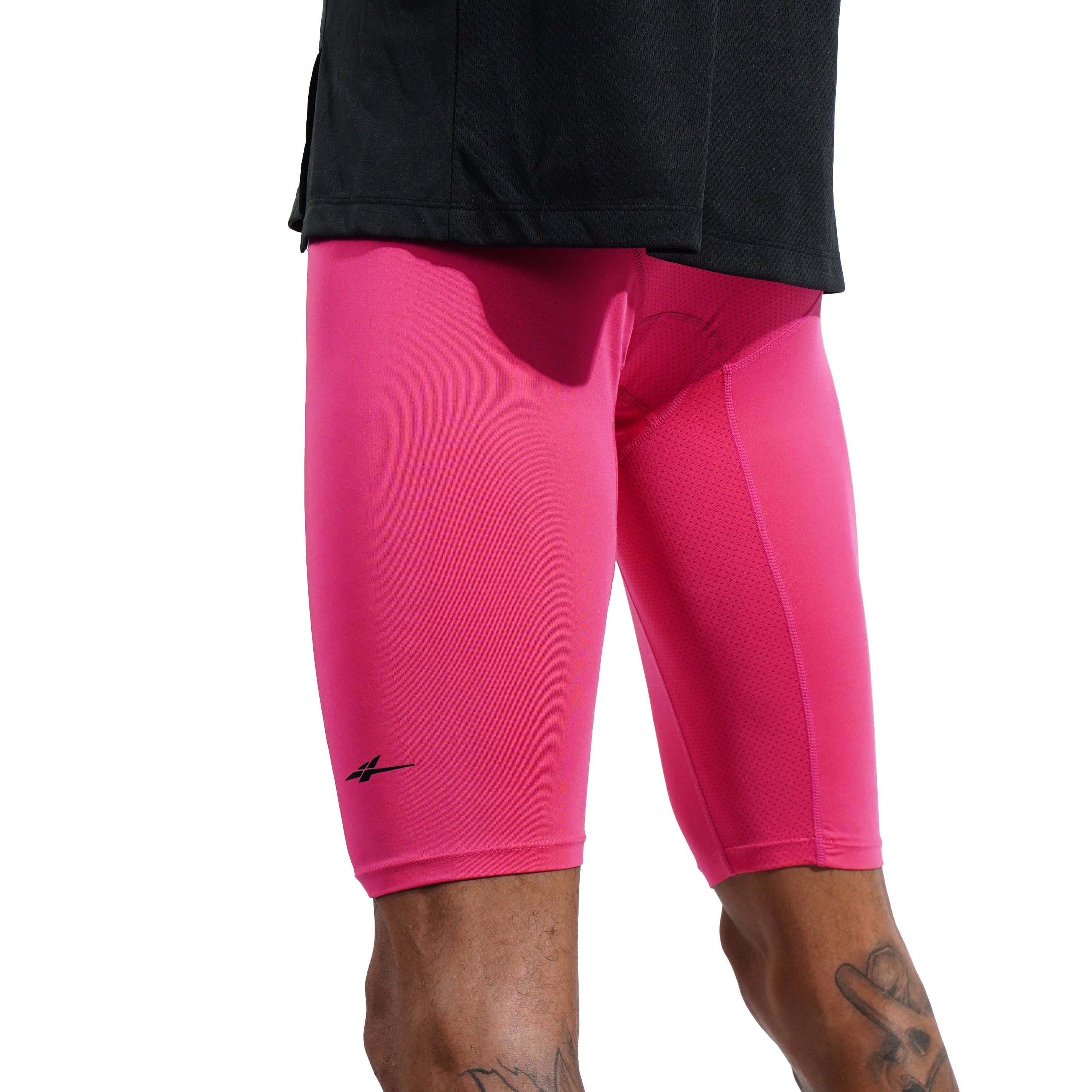 SPO PRO 1/2 Length Compression Shorts Roses Red