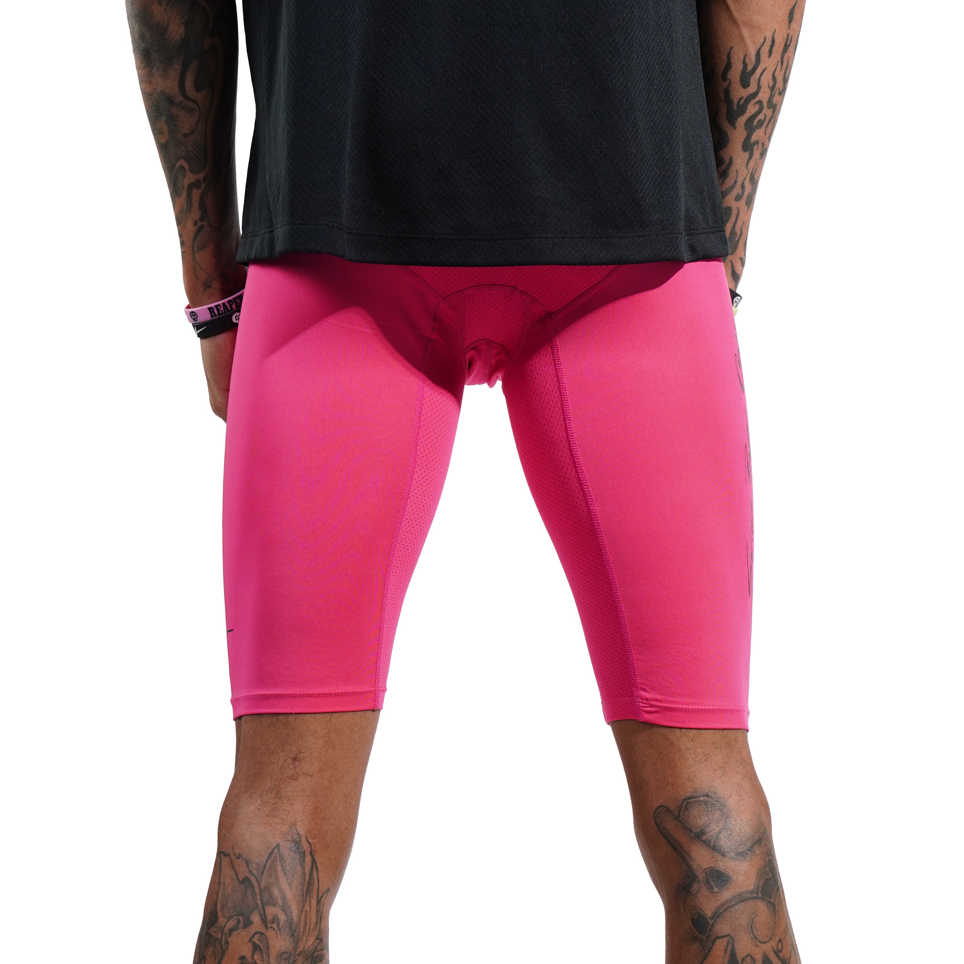 SPO PRO 1/2 Length Compression Shorts Roses Red