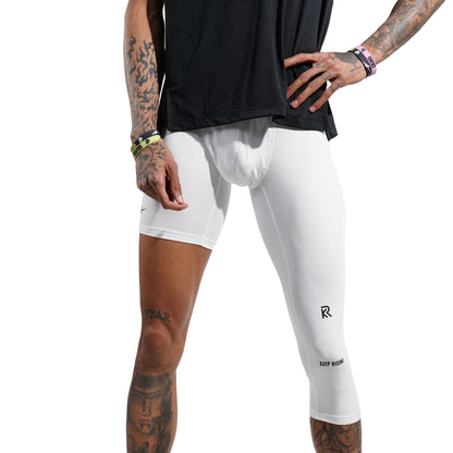 SPO PRO Single Leg Compression White (Left)