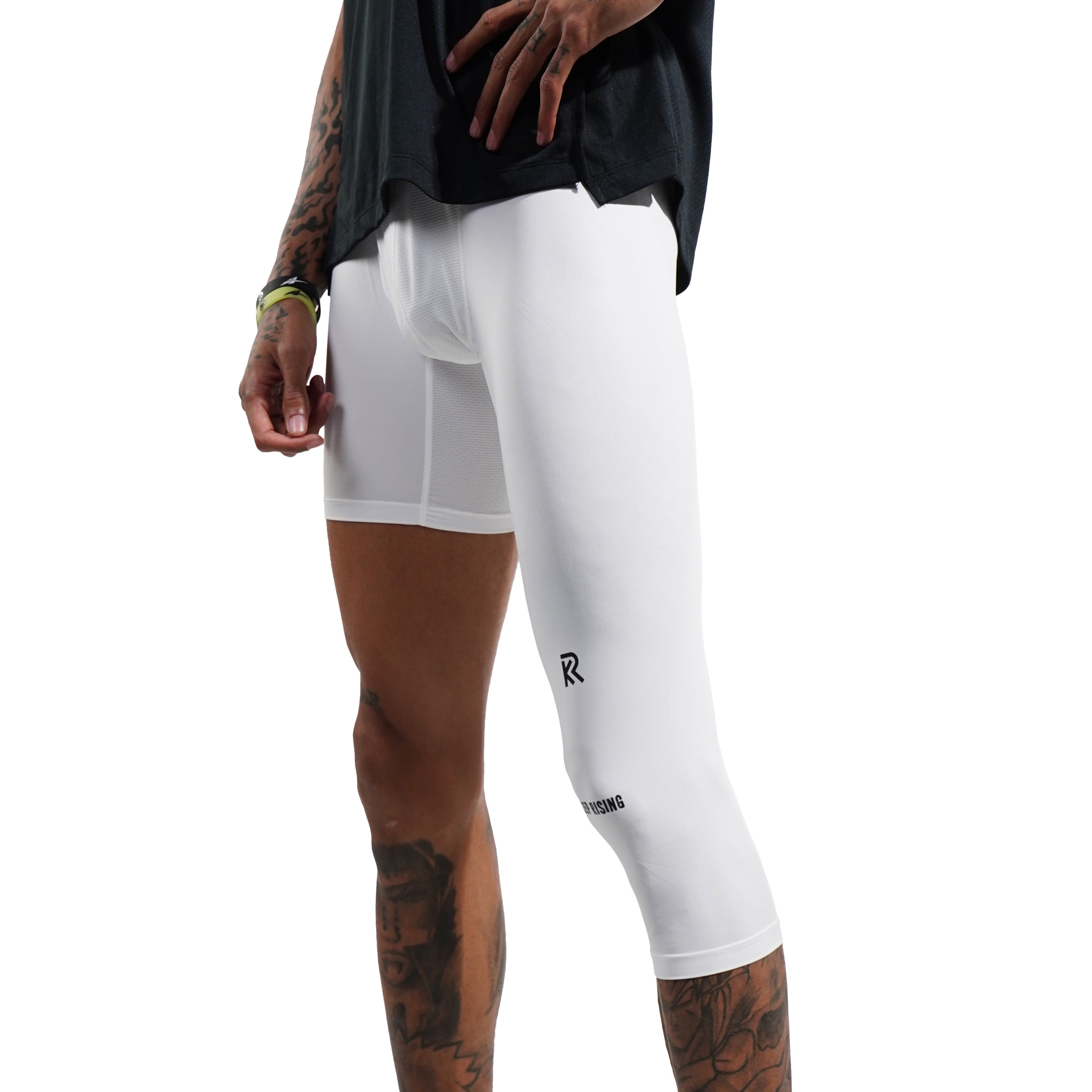 SPO PRO Single Leg Compression White (Left)