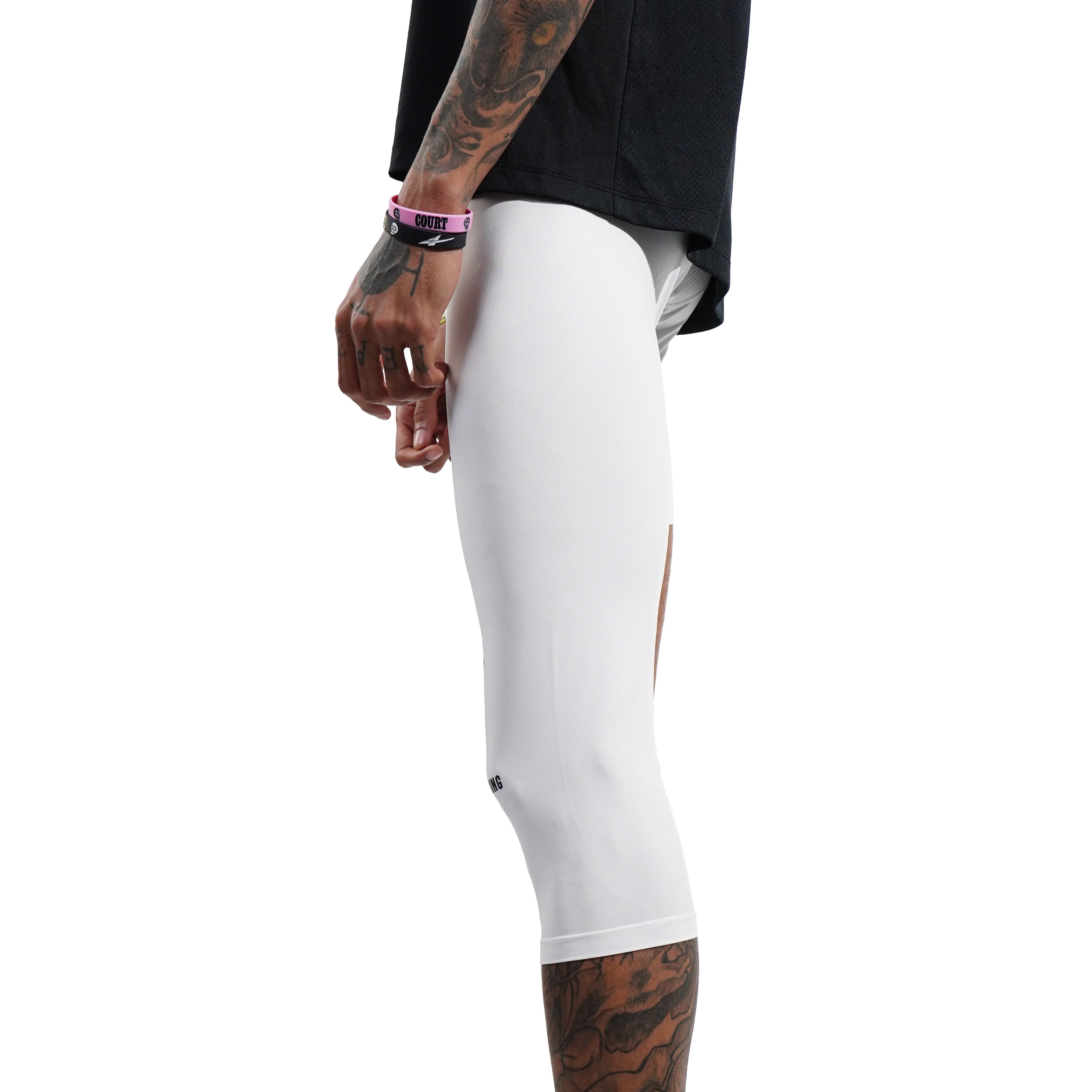 SPO PRO Single Leg Compression White (Left)