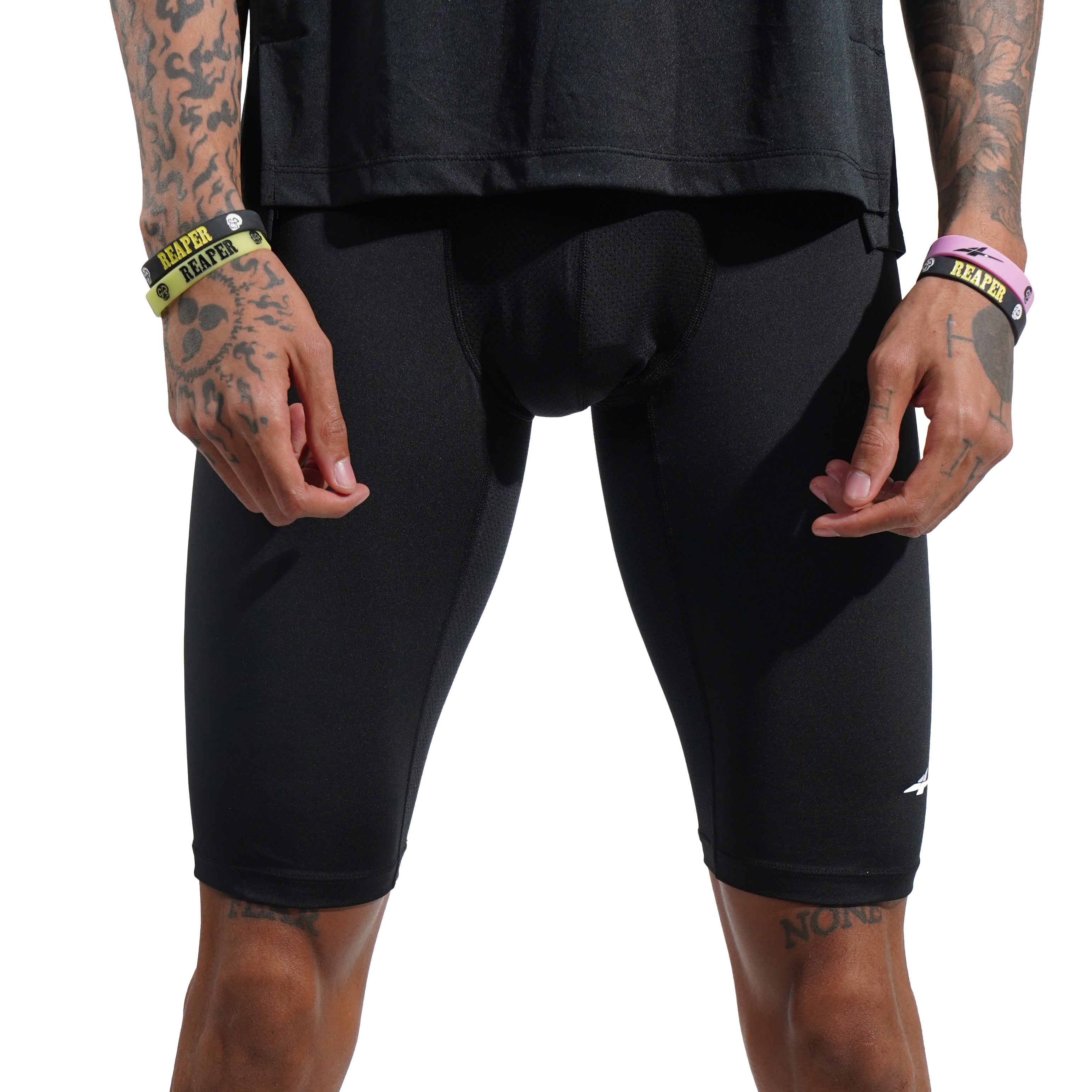 SPO PRO 1/2 Length Compression Shorts Black