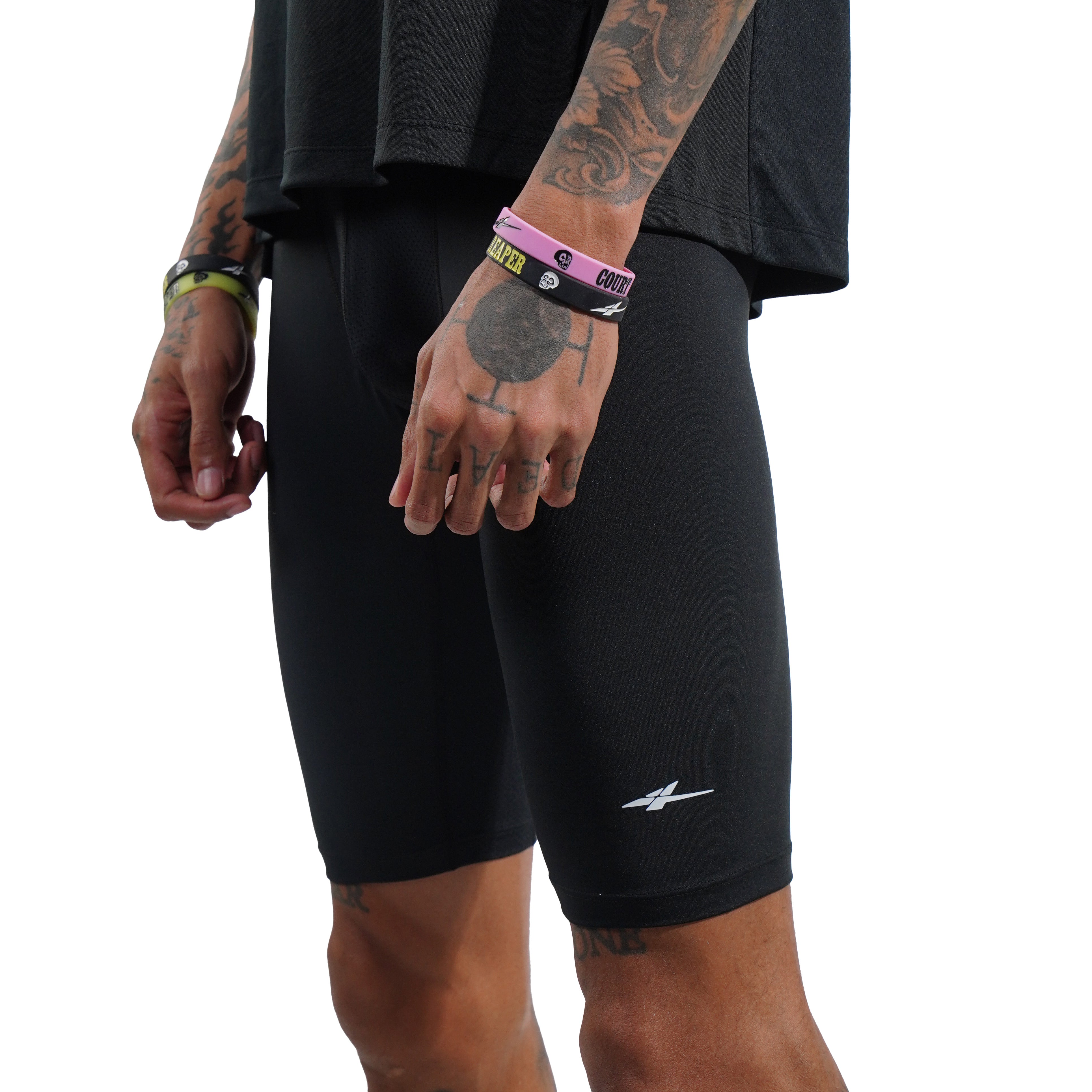 SPO PRO 1/2 Length Compression Shorts Black