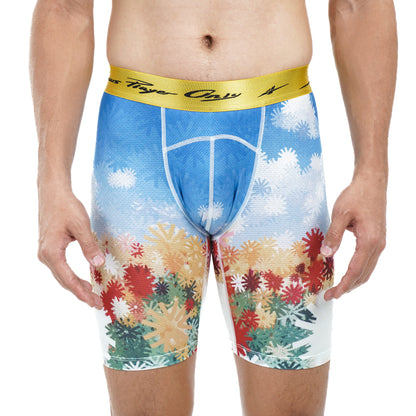 SPO XAIVIAN PRO 1/4 Length Compression Shorts Tulip & Water Lily