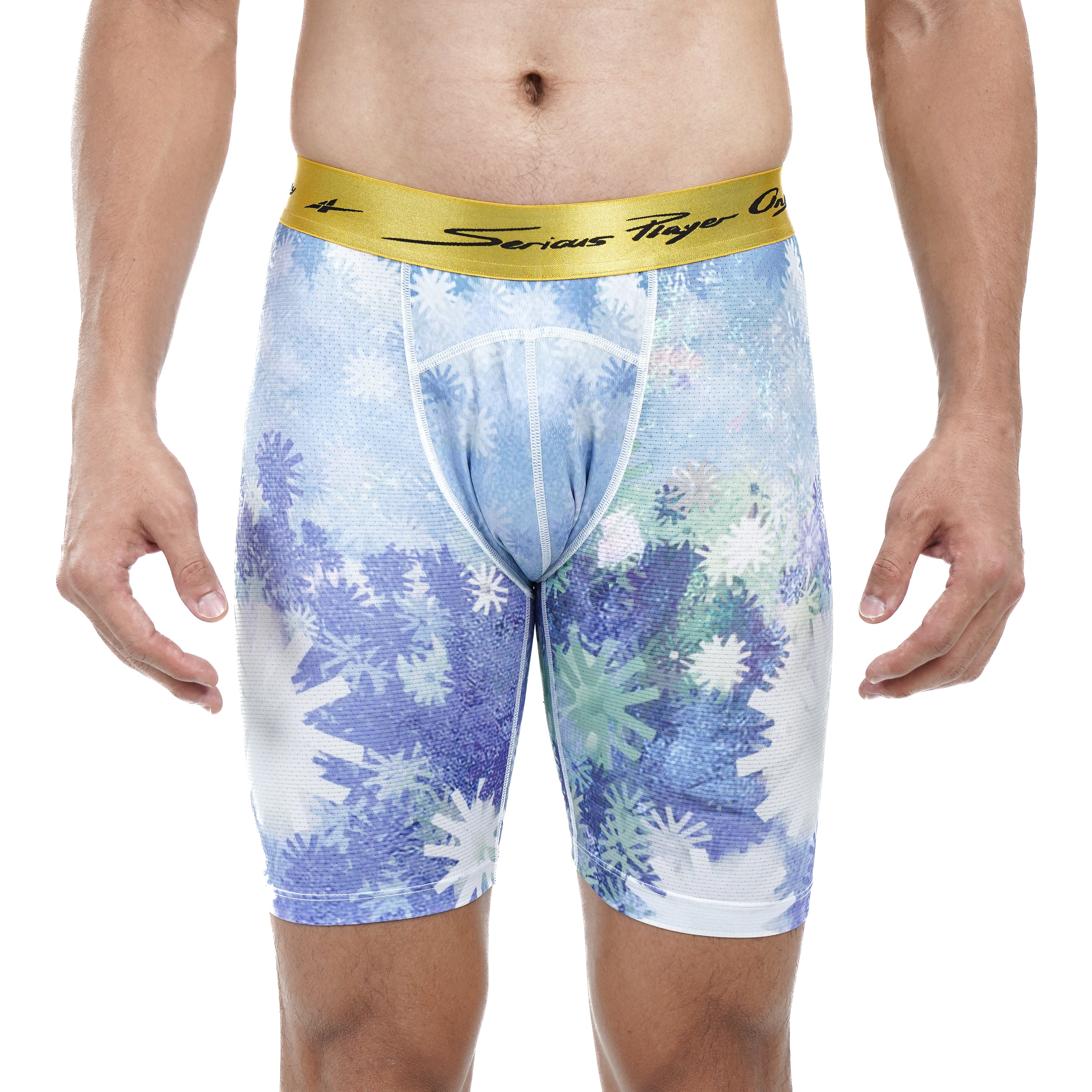 SPO XAIVIAN PRO 1/4 Length Compression Shorts Tulip & Water Lily