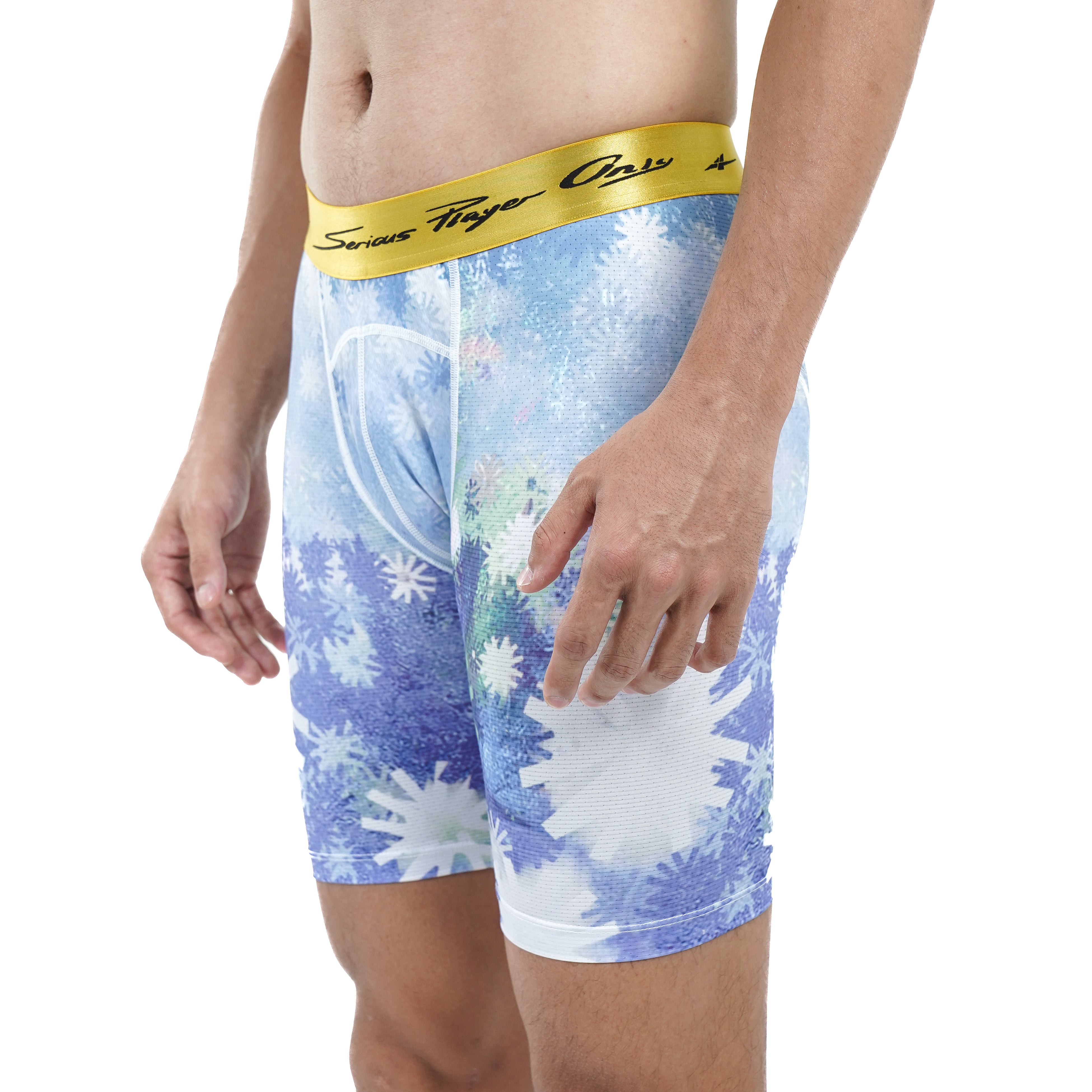 SPO XAIVIAN PRO 1/4 Length Compression Shorts Tulip & Water Lily