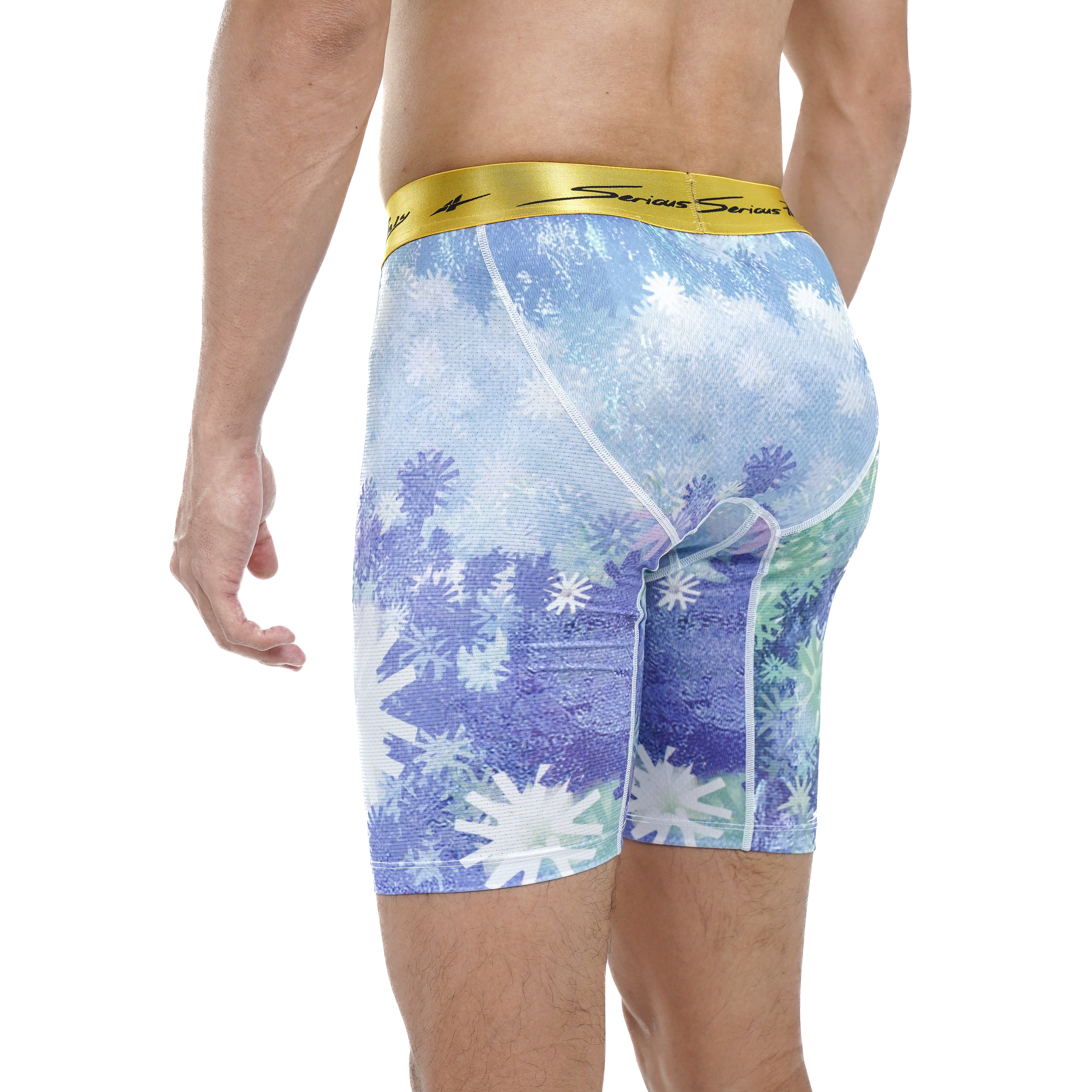 SPO XAIVIAN PRO 1/4 Length Compression Shorts Tulip & Water Lily