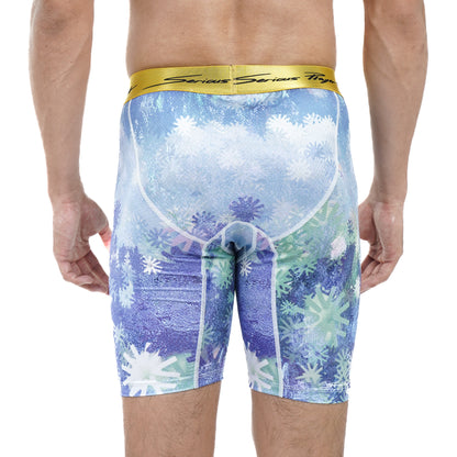 SPO XAIVIAN PRO 1/4 Length Compression Shorts Tulip & Water Lily