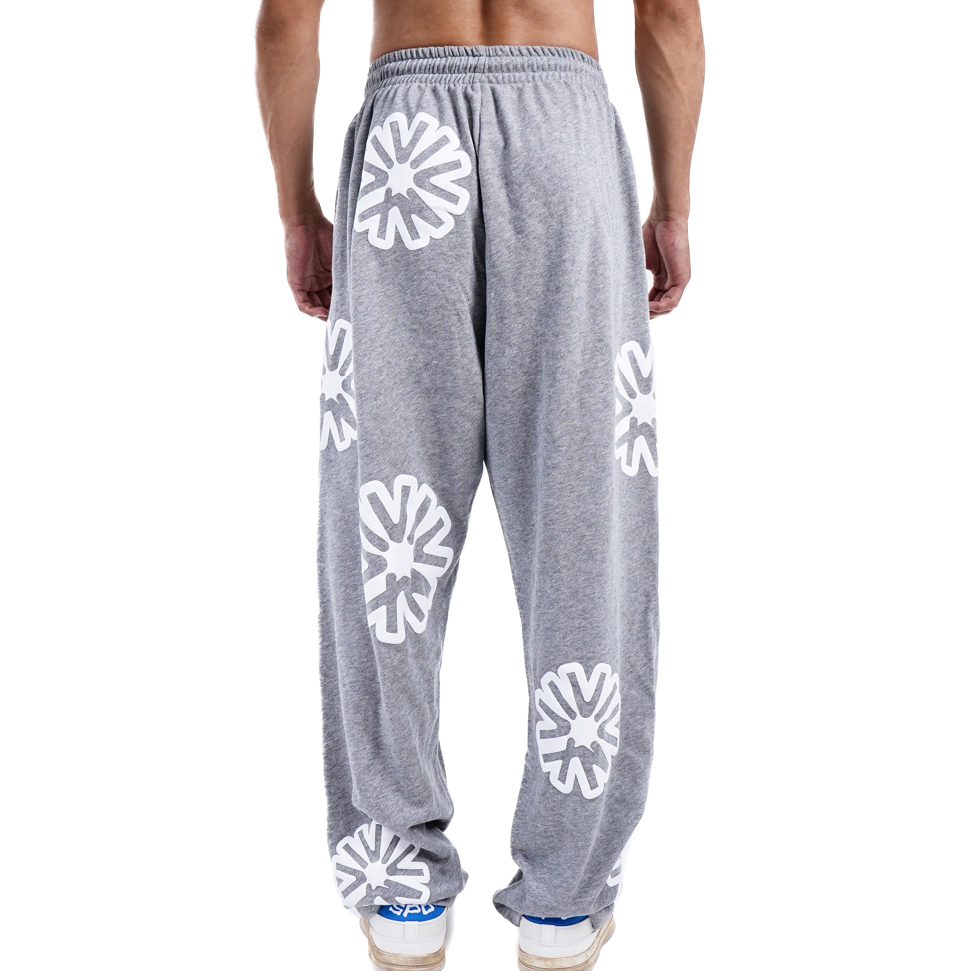 SPO XAIVIAN “X” PADDED SWEATPANTS ALL WHITE Logo
