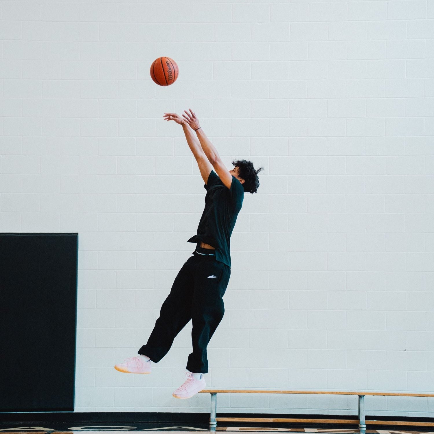 SPO XAIVIAN “X” PADDED SWEAT PANTS BLACK