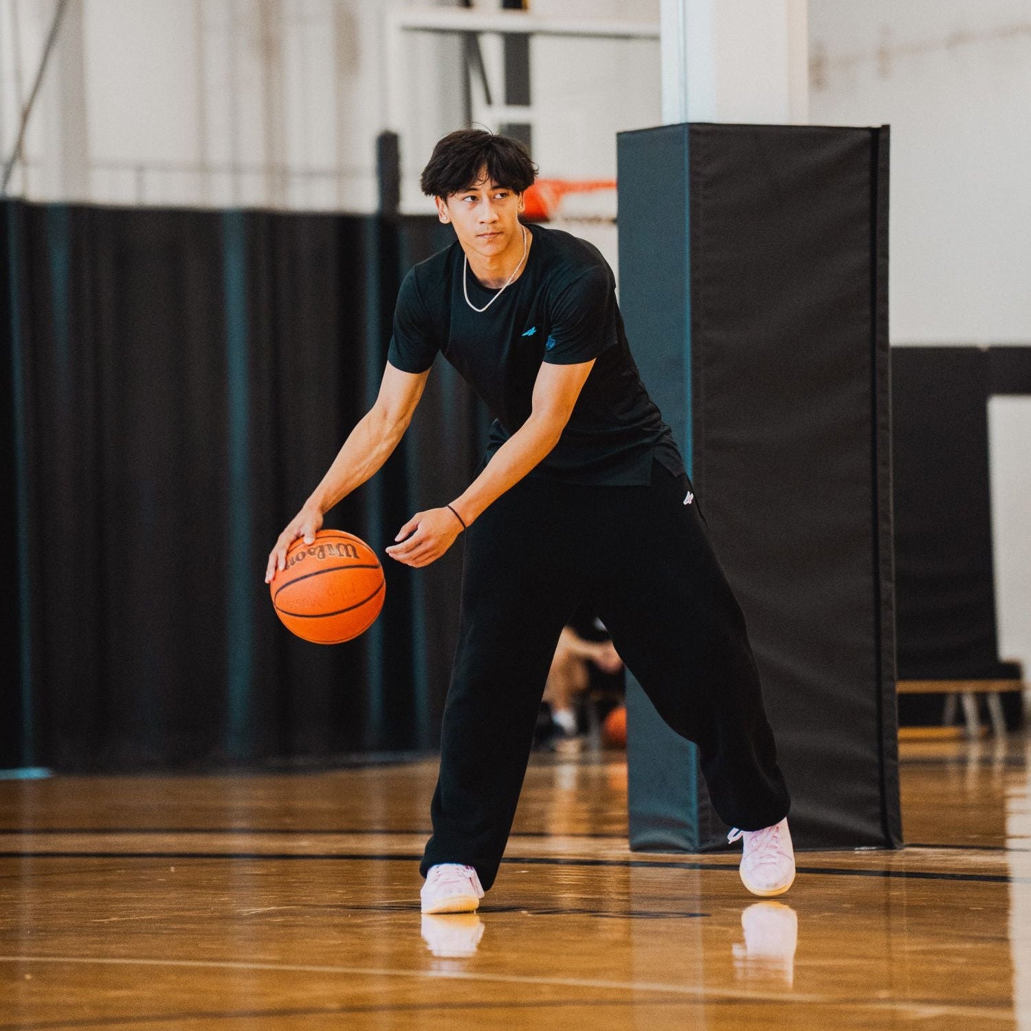 SPO XAIVIAN “X” PADDED SWEAT PANTS BLACK