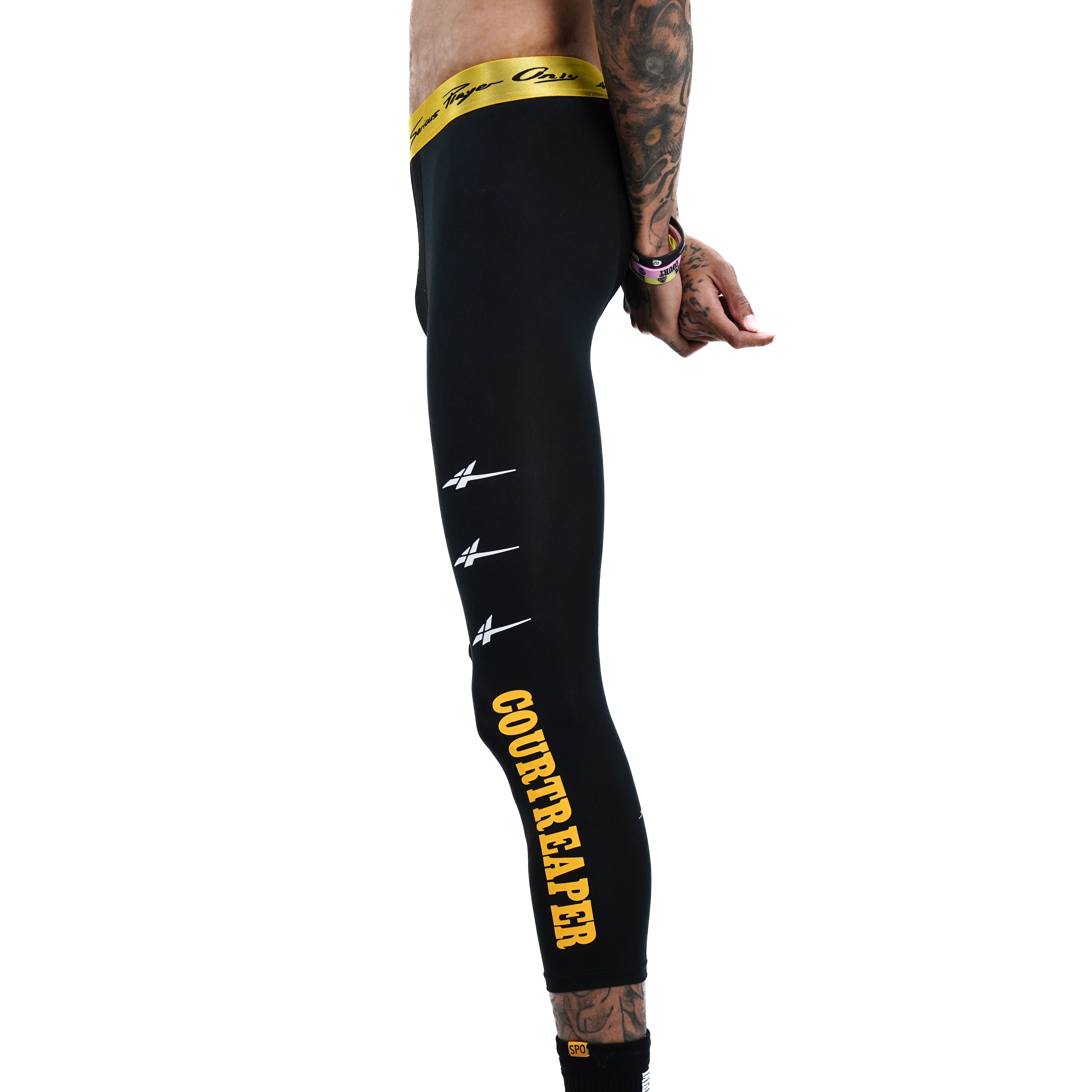 SPO PRO 3/4 Compression Leggings  COURTREAPER Black