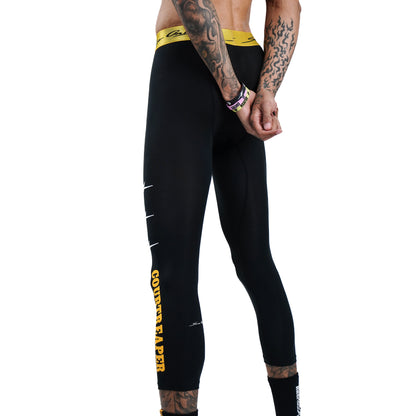 SPO PRO 3/4 Compression Leggings  COURTREAPER Black
