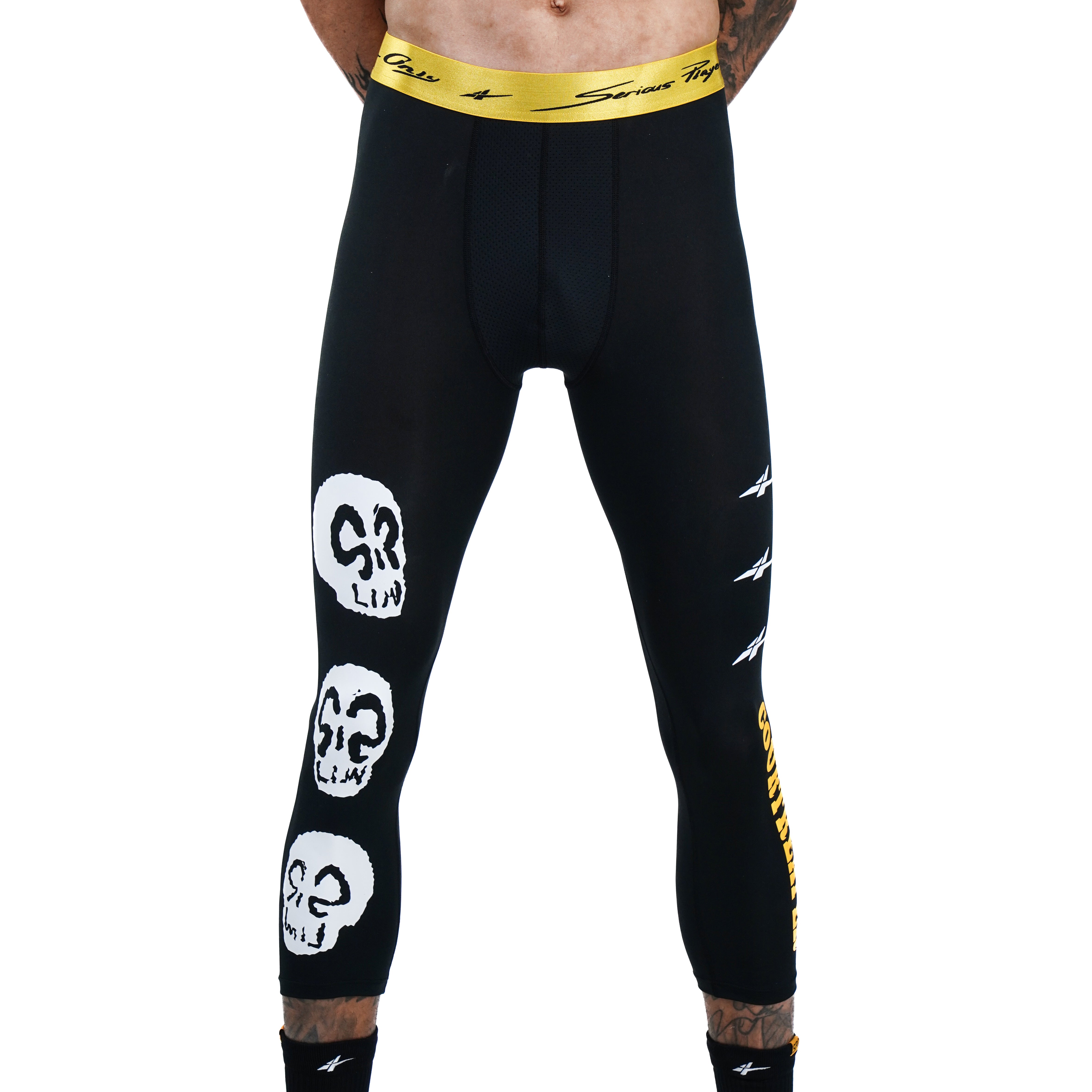SPO PRO 3/4 Compression Leggings  COURTREAPER Black
